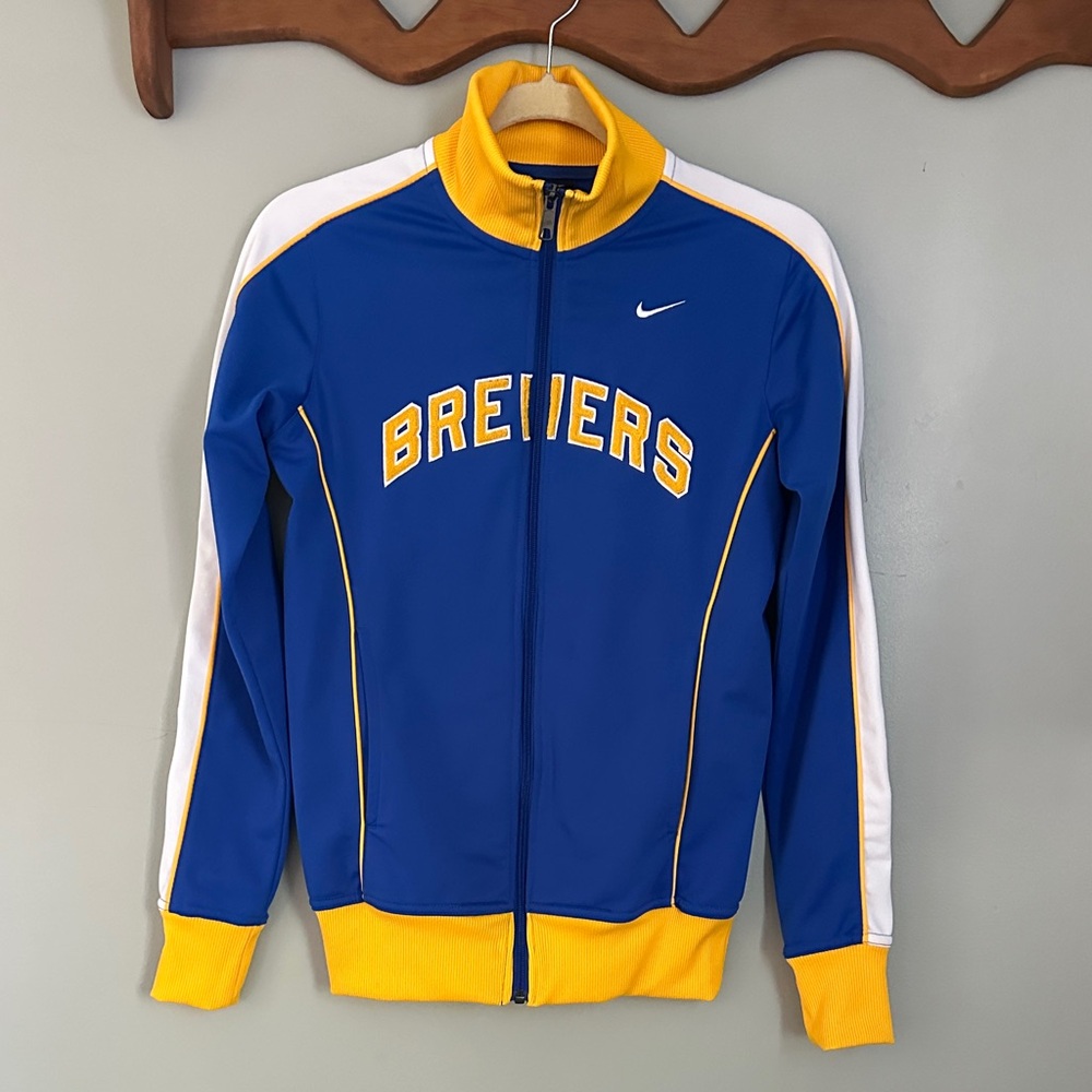 Nike Milwaukee Brewers Track Jacket Small